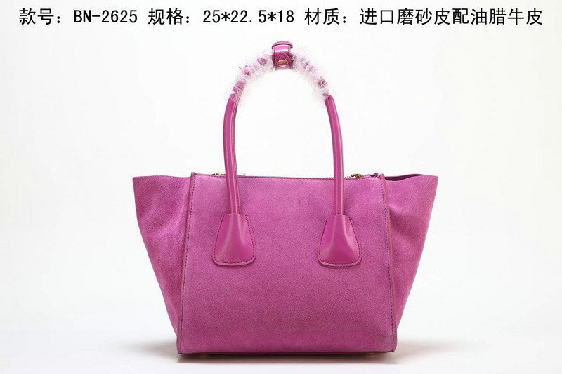 2014 Prada Suede Leather Tote Bag BN2625 Purple